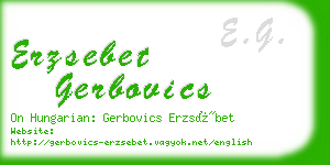 erzsebet gerbovics business card